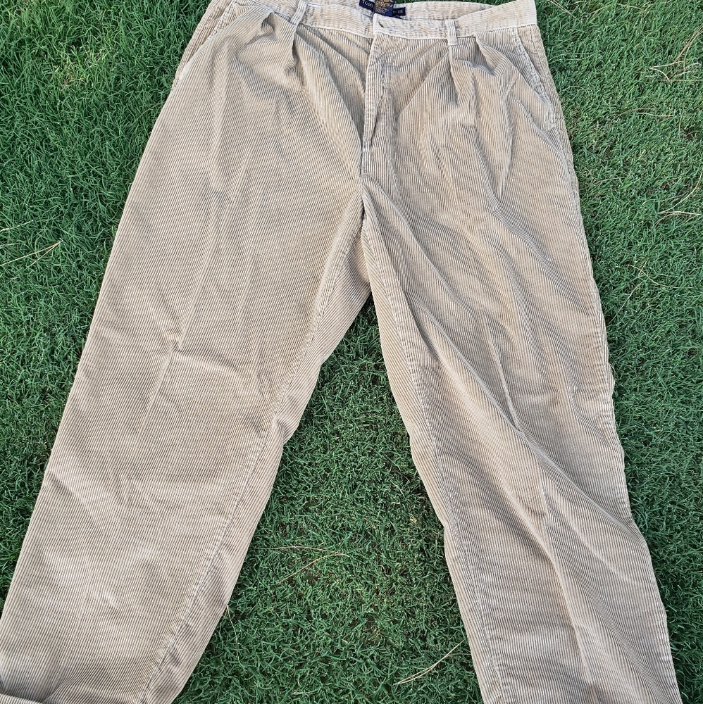 Vintage Tommy Hilfiger Crest Tan Brown Khaki Cordu